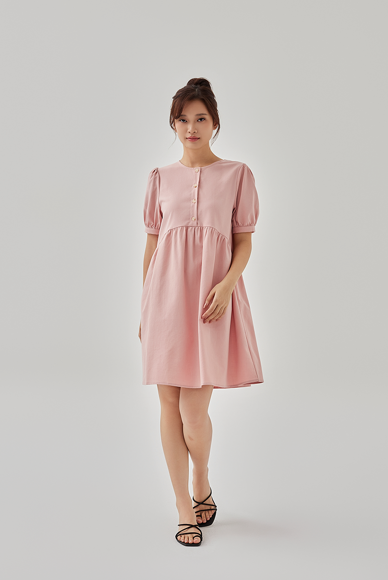 Button up top babydoll dress
