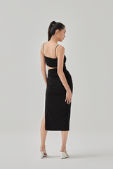 Zaylee Convertible Bodycon Dress in Black