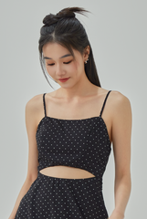 Brooklyn Front Cut-Out Polka Dots Dress Brooklyn Front Cut-Out Polka Dots Dress