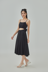 Brooklyn Front Cut-Out Polka Dots Dress Brooklyn Front Cut-Out Polka Dots Dress
