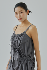 Kayci Drawstring Midi Dress Kayci Drawstring Midi Dress