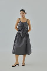 Kayci Drawstring Midi Dress Kayci Drawstring Midi Dress