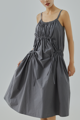 Kayci Drawstring Midi Dress Kayci Drawstring Midi Dress