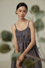 Kayci Drawstring Midi Dress Kayci Drawstring Midi Dress