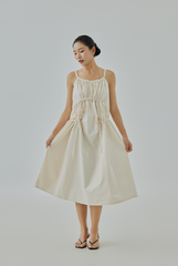 Kayci Drawstring Midi Dress Kayci Drawstring Midi Dress