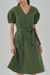 Athena Puff Sleeves A-Line Dress Athena Puff Sleeves A-Line Dress