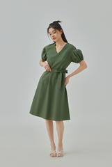 Athena Puff Sleeves A-Line Dress Athena Puff Sleeves A-Line Dress