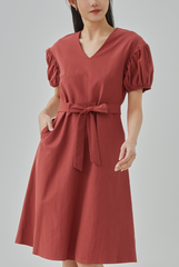 Athena Puff Sleeves A-Line Dress Athena Puff Sleeves A-Line Dress