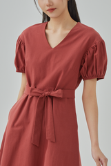 Athena Puff Sleeves A-Line Dress Athena Puff Sleeves A-Line Dress