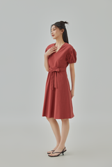 Athena Puff Sleeves A-Line Dress Athena Puff Sleeves A-Line Dress