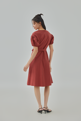 Athena Puff Sleeves A-Line Dress Athena Puff Sleeves A-Line Dress