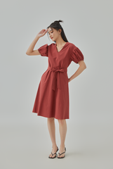 Athena Puff Sleeves A-Line Dress Athena Puff Sleeves A-Line Dress