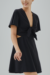 Jolie Front Knotted A-Line Dress Jolie Front Knotted A-Line Dress