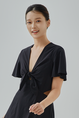 Jolie Front Knotted A-Line Dress Jolie Front Knotted A-Line Dress