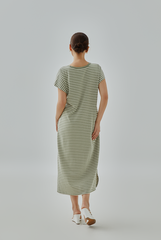 Joplin Striped Drop Shoulder Midi Dress Joplin Striped Drop Shoulder Midi Dress