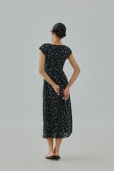 Arely Floral Printed A-Line Midi Dress Arely Floral Printed A-Line Midi Dress