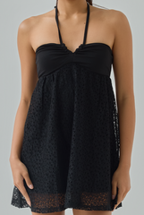 Celeste Halter Lace Mini Dress Celeste Halter Lace Mini Dress