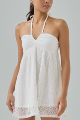 Celeste Halter Lace Mini Dress Celeste Halter Lace Mini Dress