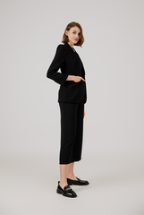 Shawl Lapel Collar Blazer in Black Shawl Lapel Collar Blazer in Black