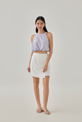 Alisa Floral Textured Balloon Top in Lilac