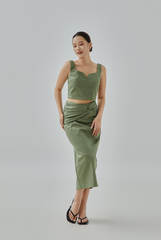 Hyera Queen Anne Neckline Top Hyera Queen Anne Neckline Top