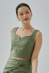 Hyera Queen Anne Neckline Top Hyera Queen Anne Neckline Top