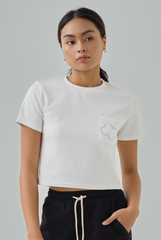 Avie Cloud Patch Baby Tee Avie Cloud Patch Baby Tee