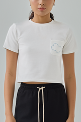 Avie Cloud Patch Baby Tee Avie Cloud Patch Baby Tee