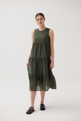 Two Layered Dress in Seaweed
