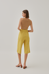 Tiffany Belted Culottes in Mustard