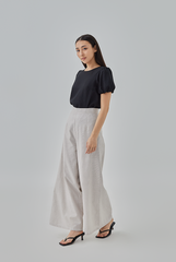Fizah Striped Wide Leg Pants in Almond Fizah Striped Wide Leg Pants in Almond