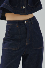 Alberte Straight Leg Denim Pants Alberte Straight Leg Denim Pants