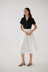 Lexie Tri-Tiered Skirt in White Lexie Tri-Tiered Skirt in White