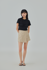Natalie Self-Tie Ribbon Wrap Skort Natalie Self-Tie Ribbon Wrap Skort