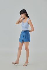 Natalie Self-Tie Ribbon Wrap Skort Natalie Self-Tie Ribbon Wrap Skort