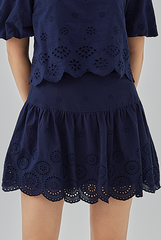Joi Embroidered Skort in Navy Blue  Joi Embroidered Skort in Navy Blue