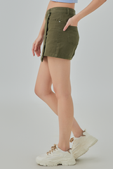 Olivia Heart Button Denim Skort Olivia Heart Button Denim Skort