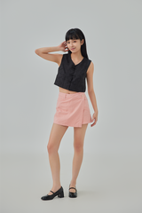 Olivia Heart Button Denim Skort Olivia Heart Button Denim Skort