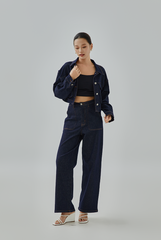 Alberte Cropped Denim Jacket Alberte Cropped Denim Jacket
