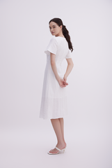 Cadynn Front Slit Dress in White
