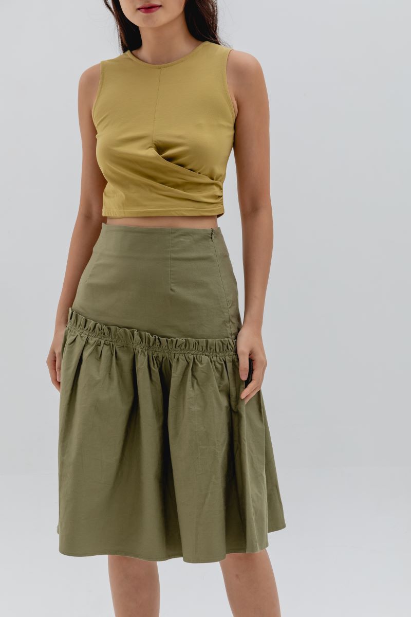 Karin Wrap Over Top in Olive