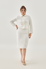 [B1F1] Tweed Pencil Skirt