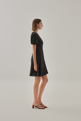 Sherry Puff Sleeve Dress in Black