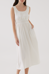 Stella Textured Maxi Dress in White