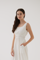 Stella Textured Maxi Dress in White