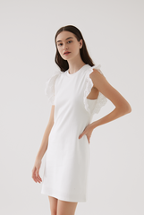 Elora Embroidery Sleeveless Dress in White