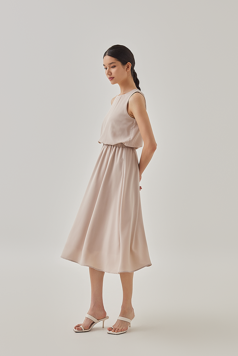 Catherine Swing Dress in Oat