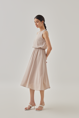 Catherine Swing Dress in Oat