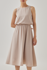 Catherine Swing Dress in Oat