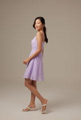 Siobhan Textured Tiered Dress in Lilac